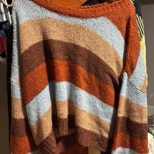 Soft and Comfy Striped Multicolor Women's Sweater